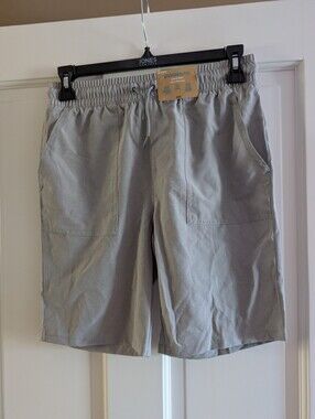 Boy's Gray Elastic-Waist Casual Shorts